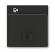 Плата центральная (накладка) для блока питания micro USB - 6474 U, серия Future/Axcent/Carat/Династия, цвет чёрный бархат