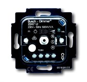 Механизм светорегулятора Busсh-Dimmer для ламп накаливания и НВ галогенных ламп с индуктивным трансформатором, поворотный, 20-500 Вт