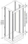 Стойки каркаса(4 шт)+промежуточные(2шт) для установки ячеек H=1800мм