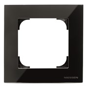 Рамка 1-постовая, серия SKY, цвет стекло чёрное