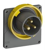 Вилка с прямым фланцем Easy&Safe 216EBU4W,16A,2P+E,IP67,4ч