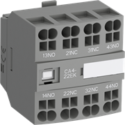 Блок контактный CA4-22MK (2НО+2НЗ) фронтальный с втычными клеммами для контакторов AF09-AF16..-30-10K