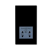Розетка для электробритвы, 220/115 В, 20 ВА, серия Future/Axcent/Carat/Династия, цвет черный бархат