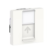 UNICA MODULAR розетка компьютерная, RJ45, одиночная, кат. 6 STP, 2 модуля, белый