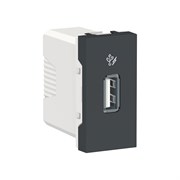 UNICA MODULAR розетка USB, 5 В / 1000 мА, 1 модуль антрацит