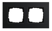 Рамка двойная, для гориз./вертик. монтажа Gira Esprit алюминий черный 0212126