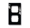 Рамка 2-постовая, для монтажа заподлицо, серия axcent, цвет черный - фото 110706
