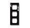 Рамка 3-постовая, для монтажа заподлицо, серия axcent, цвет черный - фото 110707