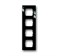 Рамка 4-постовая, для монтажа заподлицо, серия axcent, цвет черный - фото 110708