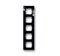 Рамка 5-постовая, для монтажа заподлицо, серия axcent, цвет черный - фото 110709