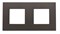 Рамка 2-постовая, серия Zenit, цвет антрацит - фото 117046