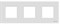 Рамка 3-постовая, серия Zenit, цвет альпийский белый - фото 117062
