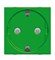 Розетка SCHUKO с заземлением для специальных сетей, со шторками, 16А / 250В, серия Zenit, цвет зелёный - фото 117151