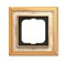 Рамка 1-постовая, серия Династия, Латунь полированная, белая роспись - фото 117444