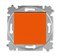 Переключатель кнопочный одноклавишный ABB Levit оранжевый / дымчатый чёрный - фото 118527