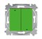 Выключатель жалюзи двухклавишный ABB Levit с фиксацией клавиш зелёный / дымчатый чёрный - фото 118955
