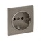 Валенсия лицевая панель розетки 1-местной с/з 16А кашемир с защ, штор, EKF PROxima - фото 183499