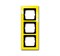 Рамка 3-постовая, серия axcent, цвет жёлтый - фото 94410