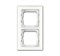 Рамка 2-постовая, серия axcent, цвет белое стекло - фото 94816